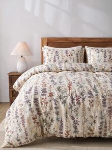 Luxury Soft Double Duvet Cover Set, Modern Stylish Bedding Set For Bedroom - Apricot - View 4