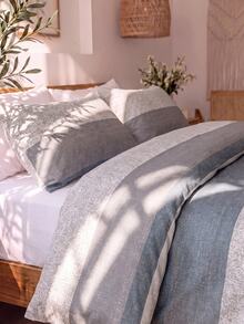 Luxury Soft Double Duvet Cover Set, Modern Stylish Bedding Set For Bedroom - Grey - View 6