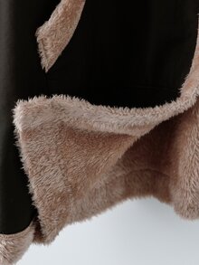 SHEIN Clasi Plus Size Long Thermal Lined Hooded Jacket - Black - View 7
