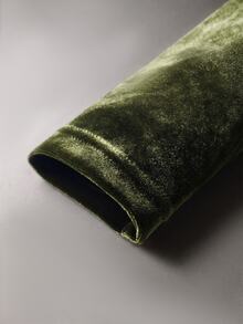 GlowEve Fall Clothes FOR WomenWomen's Knitted Lace Trim Elegant Autumn Dress - Army Green - View 3