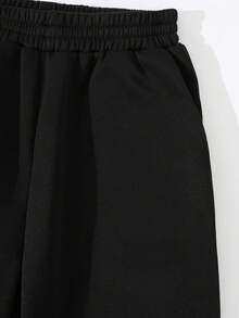 SHEIN Skeleton Hand Print Slant Pocket Sweatpants Graduation,Back To School Outfits,Graduation,Teacher Outfits For Women,Back To School Fall Cloth For Women - Black - View 6