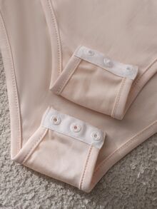 Cévolie Women's New Fashion Satin Cowl Neck Patchwork Sexy Slim Fit Long Sleeve Bodysuit - Champagne - View 5