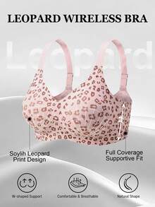 SHEIN Bra Push-Up Tanpa Kawat dengan Cup Cetak, Tanpa Jahitan, dan Strip Jelly untuk Wanita Ukuran Plus - Dusty Pink - View 7