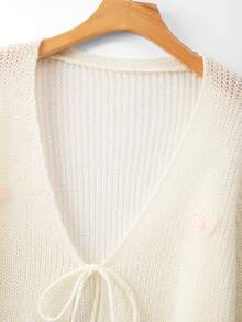 GlowEve CURVE Set Sweater Lengan Panjang Leher V Elegan Ukuran Plus untuk Musim Dingin - Putih - View 8