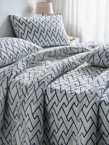 Made In Turkey Bedspread Set With Pillowcases Soft Touch Bed Cover 230*240 - Blue - View 5
