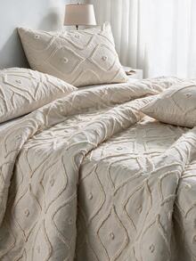 Made In Turkey Bedspread Set With Pillowcases Soft Touch Bed Cover - Beige - View 2