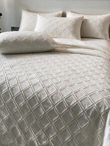 Made In Turkey Bedspread Set With Pillowcases Soft Touch Bed Cover - Beige - View 4