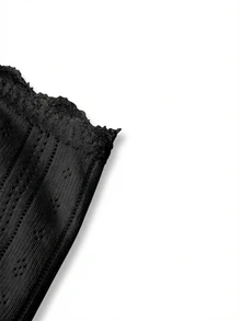 Ocili Women's Contrast Lace Bow Decor Fashion Boyshort Panties - Black - View 9