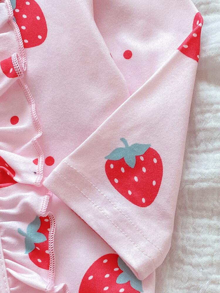1 bộ bodysuit trẻ sơ sinh tay dài có chân, họa tiết in toàn thân dễ thương, len dệt mềm mại thoải mái, thời trang đa năng, lựa chọn tốt nhất - Hồng - Xem 6