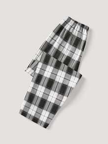 Snug Zone Teen Boys Plaid Pocket Tee And Long Pants Sleepwear Set Pajamas Set For Boy - Black - View 7