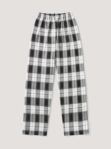 Snug Zone Teen Boys Plaid Pocket Tee And Long Pants Sleepwear Set Pajamas Set For Boy - Black - View 5
