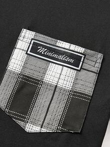 Snug Zone Teen Boys Plaid Pocket Tee And Long Pants Sleepwear Set Pajamas Set For Boy - Black - View 9