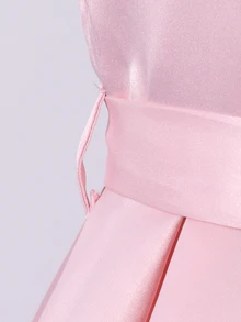 Tween Girl Soft Pink Cold Shoulder Homecoming Dress Girls Clothes 8 To 12 Years Wedding Outfit Flowergirl Party Summer Elegant - Pink - View 8