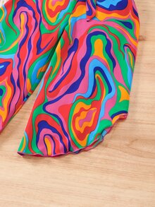 SHEIN Young Girls Sleeveless Ribbed Hollow Out Top And Wide Leg Pants 2Pcs Set, Summer, School, Campus, College Girls Outfit Sets - Multicolor - View 6