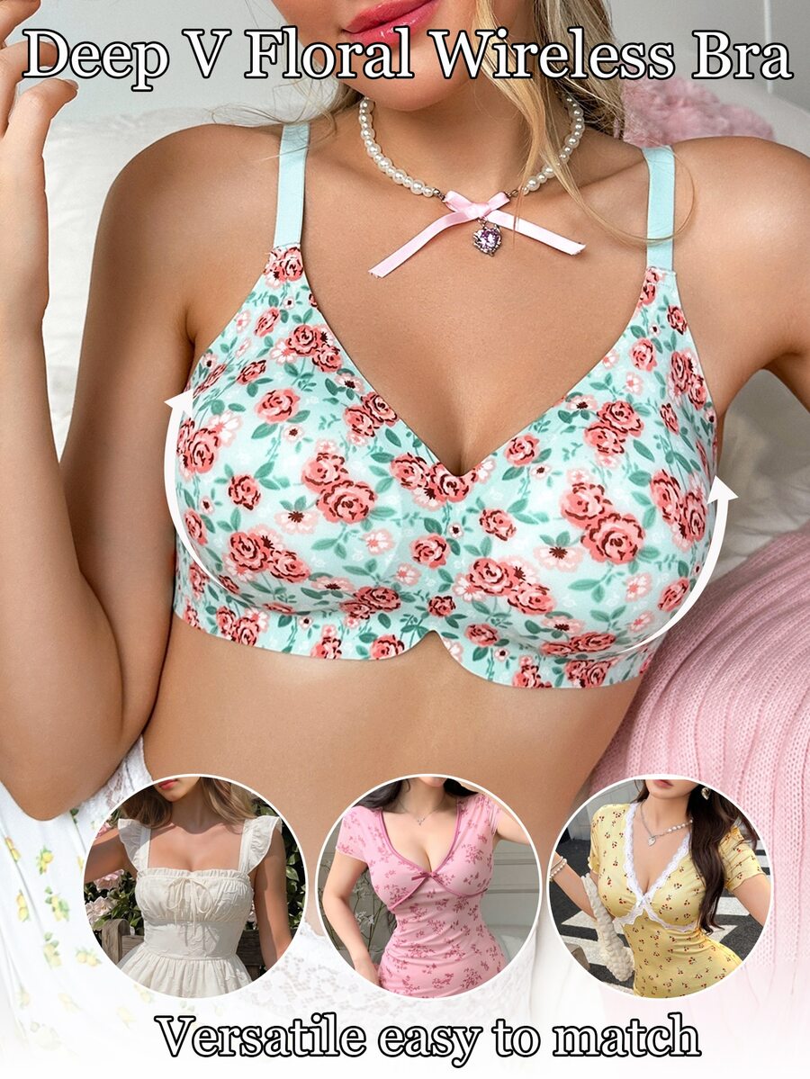 PetitDoll 1件性感風紅色愛心印花無痕內褲 - 彩色 - 查看 1