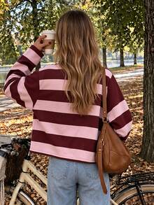 DrmWander Plus Size Leopard Print Long Sleeve T-Shirt, Autumn/Winter Casual Minimalist Style Top, Fashion Gift For Sisters, Gift For Mom - Multicolor - View 2