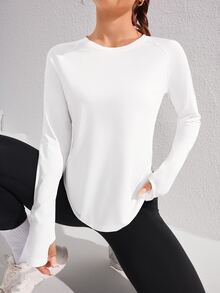 SHEIN Sovereign Charm Rib-Knit Backless Crop Sports Halter Topworkout Tank Top - White - View 5