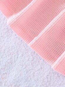 SHEIN Elladie kids 女童新款 Demelin 風格粉色針織洋裝，圓領、長泡泡袖、珍珠裝飾、3D 花卉綴飾、收腰設計，仙女公主秋季款 - 粉色 - 查看 6