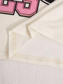 SHEIN 青少年女孩 6 件套，寬鬆，運動風，極簡，針織，返校季，復古，修身，夏季服飾，粉色與白色、黑白色、粉色米色 - 彩色 - 查看 6
