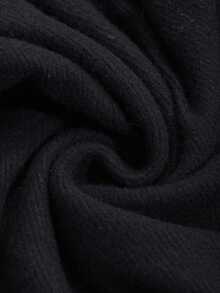 DAZY Camiseta sin mangas de cuello redondo acanalada y cálida para hombre - Negro - Ver 6