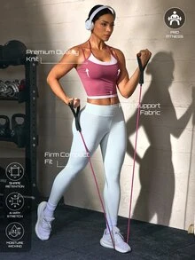 Solea Cove U-Neck Backless Seamless Fitted Slim Waist Yoga Fitness Tank Top With Shoulder Straps For Running - Multicolor - View 4