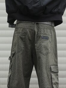 Manfinity Roghcode Men's Casual Everyday Wear Denim Jeans - Green - View 9