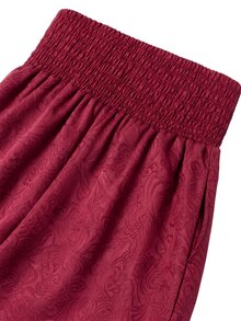 Nöista Part Of A Set, Jacquard Trousers, With Baloon Effect And Elastic Band On The Bottom Hem. Perfect For Casual Days, Weekends. Fall/Winter Outfit  - Burgundy - View 11