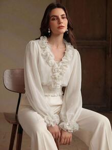 Anewsta Women Tops - Beige - View 4