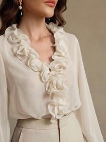 Anewsta Women Tops - Beige - View 7