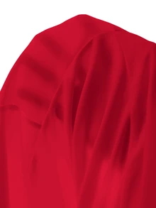 Veslaya Plus High-End Elegant Stretchy Knitted Solid Bodycon Black Patchwork Multi-Layer Ruffle Hem One-Shoulder Dress, Plus Size - Red - View 7