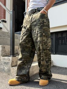 Manfinity EMRG Unisex American Camouflage Cargo Jeans - Multicolor - View 7