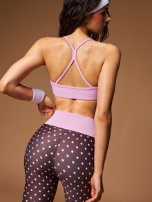 VARSIVA Women's 2 In 1 Ultra Short Top & Tight Leggings Sports Set - Multicolor - View 5