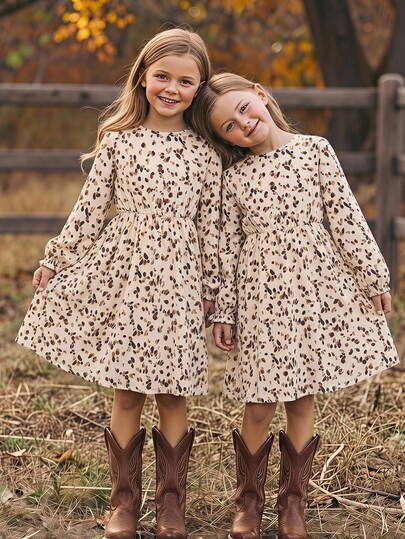 SHEIN Vestido a cuadros suelto y lindo casual para niña preadolescente con patrón a cuadros, ribete con volantes, manga acampanada, estilo francés, manga larga, vestido a cuadros para otoño/invierno, niña preadolescente