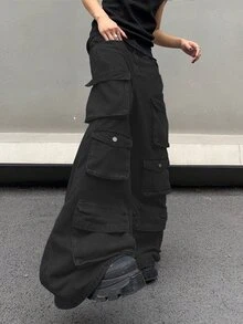 Manfinity EMRG Men's Fashionable Casual Workwear Denim Jeans With Multiple Pockets - Black - View 6