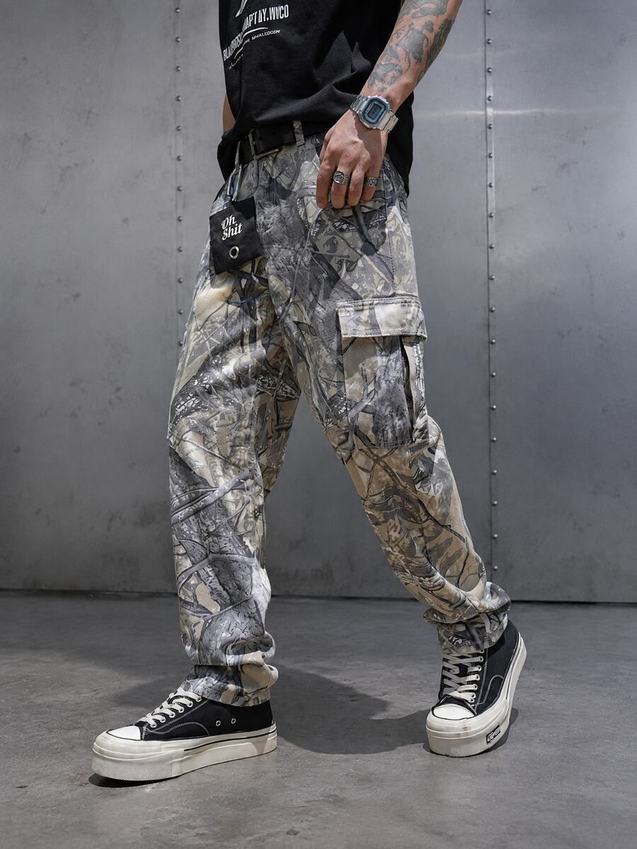 Manfinity EMRG Men's Fashion Printed Casual Jeans - Multicolor - View 1