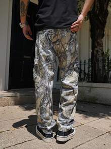 Manfinity EMRG Men's Fashion Printed Casual Jeans - Multicolor - View 2