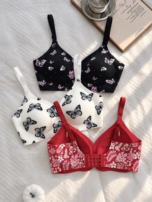 SHEIN Comfortable Printed Seamless Women's Underwear Set 3pcs - Multicolor - View 7