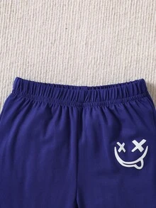 SHEIN Playful Pals 2件組男嬰休閒多色條紋襯衫與牛仔褲套裝 秋季返校穿搭 - 藍色 - 查看 8