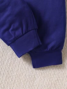 SHEIN Playful Pals 2件組男嬰休閒多色條紋襯衫與牛仔褲套裝 秋季返校穿搭 - 藍色 - 查看 7
