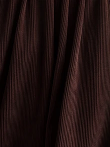SHEIN Women's Fashion Commute Autumn/Winter 2 Pieces Set, Square Neck Top And Skirt Outfit, Brown, Suitable For Going Out And Office Wear Women's Set - Brown - View 8