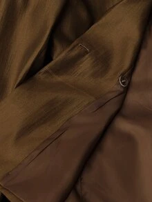 Aveloria Modichic A High-End, Minimalist, And Elegant "Old Money" Style Work Blazer For Early Autumn, Featuring A Lapel Design And A Fabric With A Premium Golden Sheen. - Brown - View 8