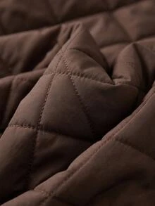 RueChic معطف نسائي مبطن ومقاوم للماء مع ياقة من الفرو الصناعي وجيوب عملية - قهوة بني - مشاهدة 9