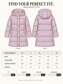 Bóhologie Women's Beige Monogram Print Oversized Quilted Puffer Jacket With Hood, Warm Winter Outerwear - Multicolor - View 6