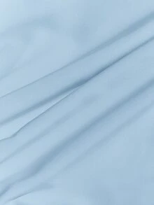 Slaydiva Slayr 大尺碼休閒優雅寬鬆 A 字版梭織女款襯衫裙 秋季早午餐正式穿著 天藍色 - 天藍色 - 查看 7