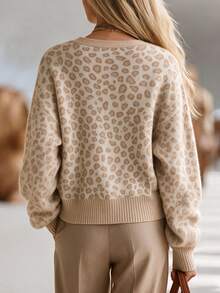 SHEIN Autumn Outfit For Women-Casual Blouses For Women -Leopard Print -Going Out Tops For Women - Multicolor - View 2