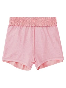 SHEIN Sovereign Charm Solid Color Elastic Waist Zipper Pocket Sports Shorts Comfy ShortsWomen Sweat Short, Gym Short, Biker Short Comfy Short - Pink - View 6