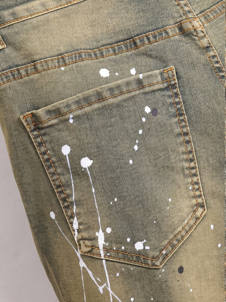 Manfinity EMRG Men's Casual Versatile Distressed Denim Shorts With Pockets - Light Wash - View 5