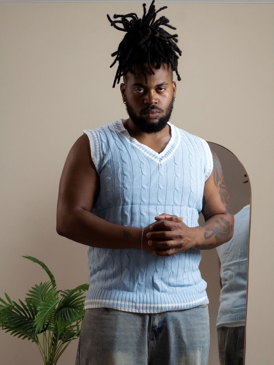 Patrick Jhonnes Patrick Jhonnes Men Casual Cable Knit Cricket Sweater Vest , Fall/Winter, Holiday