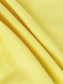 Veslaya Plus Size Elegant Casual Summer/Autumn Yellow Shirt Style Dress With Button Front-Z Fall - Yellow - View 7