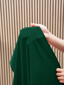 Veslaya Plus Size Red Double Ruffle Wrap-Style Side Tie Waist A-Line Summer Vacation Dress - Dark Green - View 5